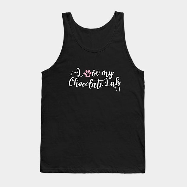 Black i love my chocolate lab Tank Top by Juliet & Gin